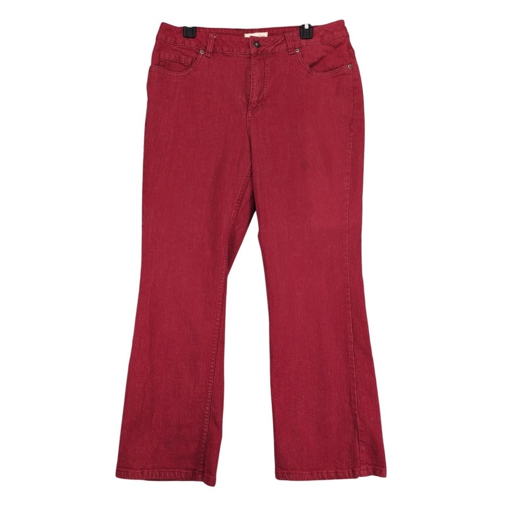 Vintage‎ Coldwater Creek Red Bootcut Jeans Womens 16P 34x29 Stretch Western Boho